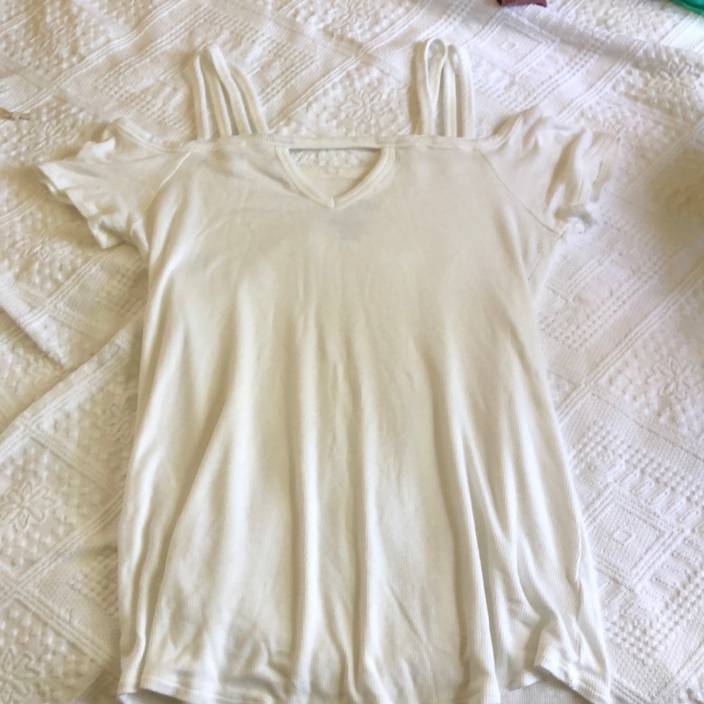 SOFT RIBBED STRAPPY WHITE TOP FROM AMERICAN EAGLE